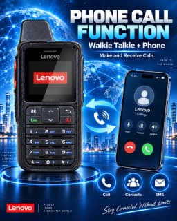 Lenovo CL-688 4G POC Loud Horn Handheld Two-Way Walkie 5000km Range IPx4 Water Resistance