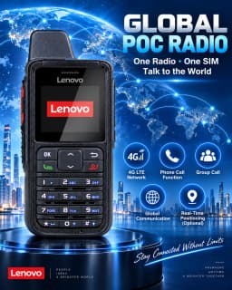 Lenovo CL-688 4G POC Loud Horn Handheld Two-Way Walkie 5000km Range IPx4 Water Resistance