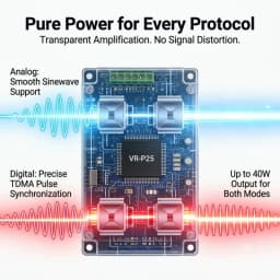 VR-P25D Power Amplifier Signal UHF 400-480MHz VHF 136-174MHz 20-40W for Handheld Radios DMR Tier II, P25 FDMA & Analog AMP-V25D