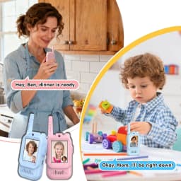 2PC Children's Video Walkie-talkie HD Walkie-talkie Charging Indoor Outdoor Entertainment Kids Toys Festival Gifts