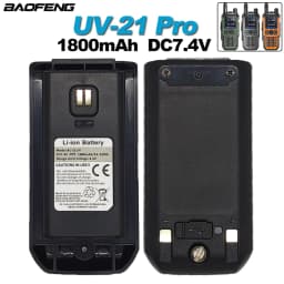 BAOFENG UV-21 Pro Walkie Talkie Li-ion Battery 1800mAh DC7.4V Support Type-C Charging BF-UV21 UV21Pro V2 Extra Battery BL-21UV