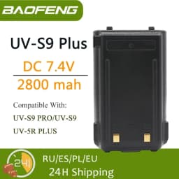Baofeng UV-S9 Plus Battery UV-5R+Plus UV-S9 Pro Walkie Talkie Li-ion Original Batteries USB Charging 2800 mAh UV-S9 V2 UV-5R Max