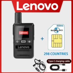 Lenovo 5000KM Global Walkie Talkie Long Rang Global PPT Walkie-Talkie with SIM Card LIFE TIME Free Transnational POC Radio