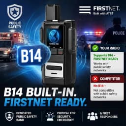 Firstnet Band 14 Global Air Band Church Security Business Emergency Communication Push Device PTT Radio Walkie Talkie 4G POC