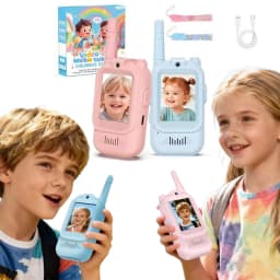 Kids Walkie Talkies with Video 2 Pack Rechargeable Kids Video Walkie Talkies Christmas Birthday Gifts for Boys and Girls