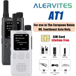 ALERVITES PoC AT1 Global Mini Walkie Talkie Baofeng Radio 4G APP Setting Type-C Charging Ultra-light Thin Single Call Nationwide