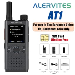ALERVITES PoC AT1 Global Mini Walkie Talkie Baofeng Radio 4G APP Setting Type-C Charging Ultra-light Thin Single Call Nationwide