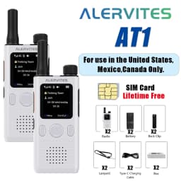 ALERVITES PoC AT1 Global Mini Walkie Talkie Baofeng Radio 4G APP Setting Type-C Charging Ultra-light Thin Single Call Nationwide