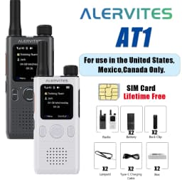 ALERVITES PoC AT1 Global Mini Walkie Talkie Baofeng Radio 4G APP Setting Type-C Charging Ultra-light Thin Single Call Nationwide