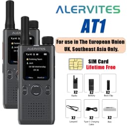 ALERVITES PoC AT1 Global Mini Walkie Talkie Baofeng Radio 4G APP Setting Type-C Charging Ultra-light Thin Single Call Nationwide
