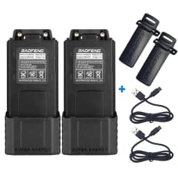 BL-5 Baofeng UV-5R Series Walkie Talkie Large Capacity Li-ion Battery 3800mAh Type-C For UV5R UV-5RT BF-F8HP F8+ Two Way Radios