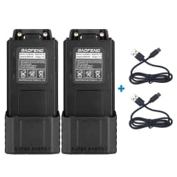 BL-5 Baofeng UV-5R Series Walkie Talkie Large Capacity Li-ion Battery 3800mAh Type-C For UV5R UV-5RT BF-F8HP F8+ Two Way Radios