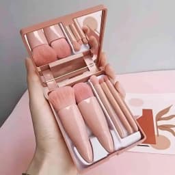 5pcs Mini Makeup Brushes Small Function Kit Complete Brushes Set Cosmetic Brushes With Case And Mirror Travel Size Makeup
