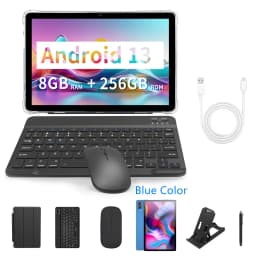 New Google Pad 10.1' Android Tablets Octa Core 8GB RAM 256GB ROM Dual SIM Network 4G LTE 5G Tablet PC 8000mAh with Keyboard Case