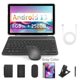 New Google Pad 10.1' Android Tablets Octa Core 8GB RAM 256GB ROM Dual SIM Network 4G LTE 5G Tablet PC 8000mAh with Keyboard Case