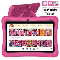 J12 10.1“ Android 13 Tablet PC Allwinner A523 Octa-core 4GB RAM 64GB ROM 1280 X 800 IPS Dual Camera 6000mAh Gift Stand Silicone
