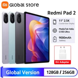 New Xiaomi Redmi Pad 2 Global Version Tablet 9000mAh Battery MTK Helio G100-Ultra 11' Display 8MP Camera Fast Charging 90Hz