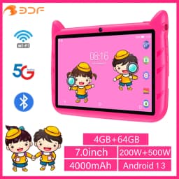2026 New 7 Inch Kids Tablets Android 13 Quad Core 4GB RAM 64GB ROM 5G WiFi Bluetooth Google Learning Education Tablet PC 4000mAh