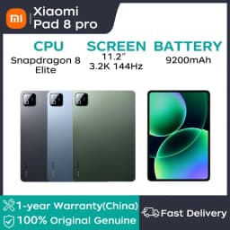 2025 Xiaomi Pad 8 Pro Tablet 11.2"144Hz 3.2K Snapdragon 8 Elite HyperOS 3 9200mAh 67W Fast Charge 50MP+32MP Tablet PC