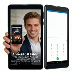T10 Android 6.0 Tablet PC 2 X Sim Card WIFI 7 Inch 2GB RAM 16GB ROM MTK8735 Quad-Core LF705 3G Phone Call Tablet PC