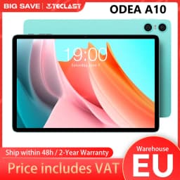 Odea A10 Tablet Pc 10.1 Inch Hd Ips 1280X800 16:10 Android Octa-Core Unisoc T606 4Gb Ram + 8Gb Virtual 128Gb Ufs Dual Band Wifi 6000Mah Battery Widevine L1 Netflix Google Play Global Version
