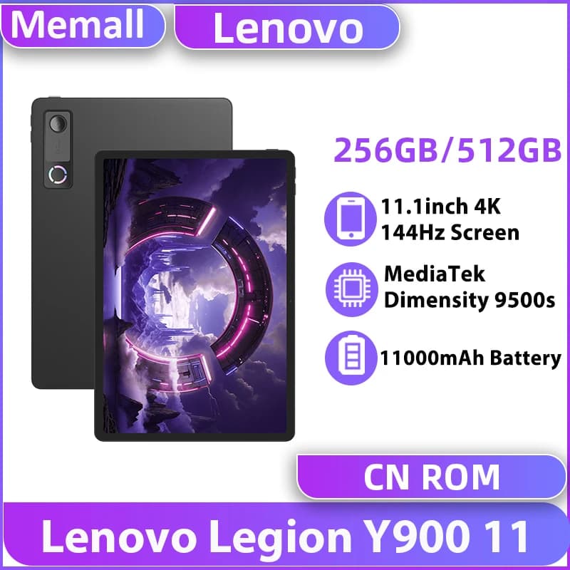 Lenovo Legion Y900 11 MTK Dimensity 9500s WiFi Tablets 11.1" 4K 144Hz Screen 256GB 512GB ROM 11000mAh Battery Android 16