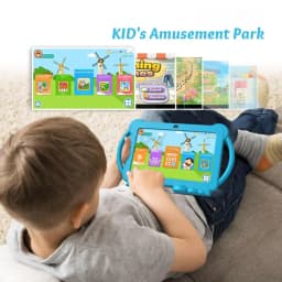 2026 New 7 Inch Kids Tablet with Cartoon Proof Case 5G WiFi Google Learning Education Tablet PC 4GB RAM 64GB ROM 4000mAh