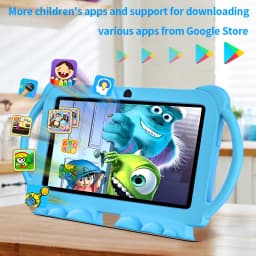 2026 New 7 Inch Kids Tablet with Cartoon Proof Case 5G WiFi Google Learning Education Tablet PC 4GB RAM 64GB ROM 4000mAh