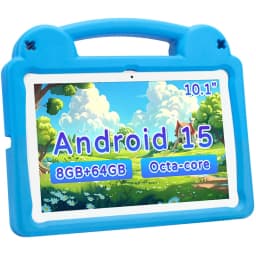 ANRY 2025 Kids Tablet PC Android 15 10.1 Inch 8GB(4+4Expand) RAM 64GB ROM Tab WIFI Dual Camera Tablets With EVA Protective Cover