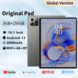 2026 New 10.1 Inch Global Version Tablets Octa Core 8GB RAM 256GB ROM Android 13 Google Play 4G Phone Call 5G WiFi Tablet PC