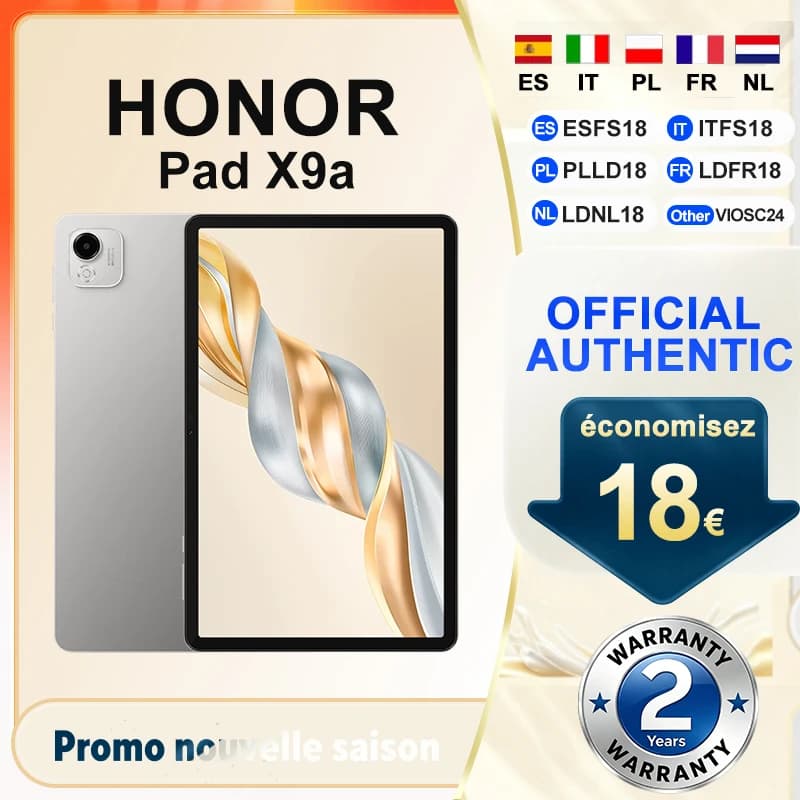 HONOR Pad X9a Tablet Qualcomm Snapdragon 685 WIFI 11.5" 120Hz 2.5K HONOR Fullview Display 8300mAh Battery Global Version