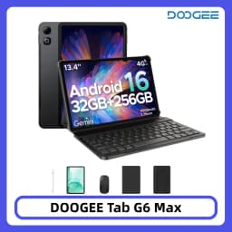 DOOGEE Tab G6 Max 2 in 1 Tablet PC 32GB 256GB 13.4'' FHD+ Display Android 16 Gemini AI 11000mAh 7.7mm Ultra-thin Widevine L1