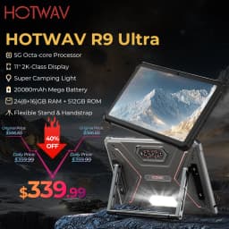 HOTWAV R9 Ultra 5G Rugged Tablet 20080mAh Massive Battery Android 15 Pad 11'' FHD+ 2K 8GB 512GB Tablet PC With Stylus Pen