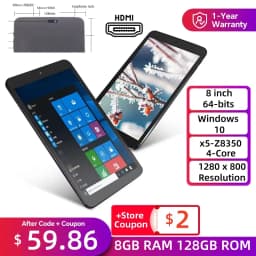 8GB RAM 128GB ROM 8“ AR2 Windows 10 Tablet PC WIFI Bluetooth X5-Z8350 Quad Core 1280 X 800 IPS Dual Cameras