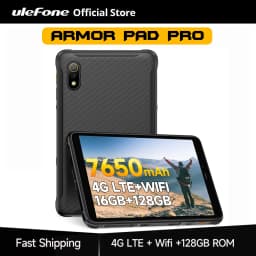 Ulefone Armor Pad Pro Rugged Tablet IP68/IP69K 4G MT8788 Tablet 16GB RAM(8+8GB RAM) 128GB ROM 48MP Android 7650mAh