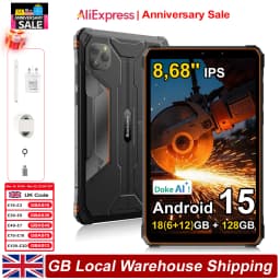 Blackview Active 5 Android Pad 6GB RAM 128GB ROM 8.68'' IPS 90Hz Android 15 Rugged Tablet PC 6600mAh NFC Fingerprint 4G Calling