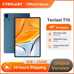 Teclast T70 Tablet 14" FHD Display Android 14 MTK Helio G99 8GB+256GB 10000mAh Battery 18W 4G LTE Global Version