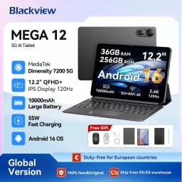 Blackview MEGA 12 Tablet PC 5G Dimensity 7200 12.2" 2.4K 120Hz Display IP69K Waterproof Tablets 50MP 10000mAh Pad PC For Study /Work
