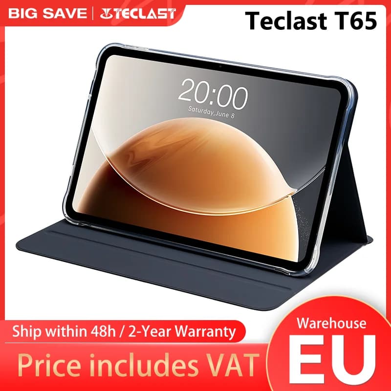 Teclast T65 Android 16 Tablet 120Hz Unisoc T7280 13.4'' Tddi, (8Gb+12Gb)20Gb Ram, 128Gb Rom, 8-Core Tablets, Mali-G57, 1920X1200, 8000Mah, 4g Volte, Wifi, Gps, 13Mp+5Mp