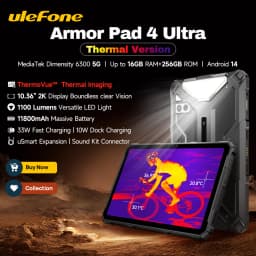 Ulefone Armor Pad 4 Ultra 5G Rugged Tablet Thermal Imaging 10.36' 2K Up to 16GB RAM 256GB ROM 11800 mAh Battery Android Global