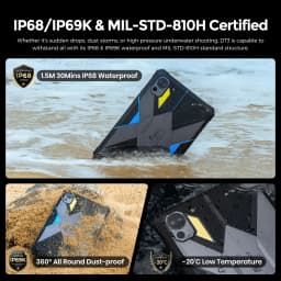 [World Premiere] FOSSiBOT DT3 Rugged Tablet 5G MTK7300,32G(12+20)+256G ROM,Android 15 21560mAh Battery,32+64MP Cam,FaceID,NFC