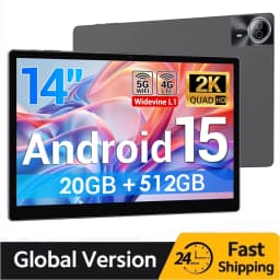 2026 Global Version Android 15 Tablet 14 inch Tablet PC 20GB 512GB 13800mAh Phone Call BT5.0 5G WiFi GPS Google Play Laptop Pads