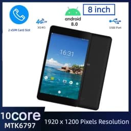 New 8" Android 8.0 3G/4G Phone Tablet 1920*1200 Pixels MTK6797 10-Core 3GB RAM 32GB ROM Dual Camears Support GPS 2xSIM Card