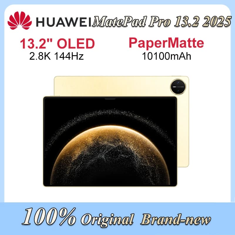 HUAWEI Tablet MatePad Pro 13.2 Inch 2025 PaperMatte Wifi/LTE OLED 2.8k 144Hz Harmony AI Rear Camera 50M 10100mAh