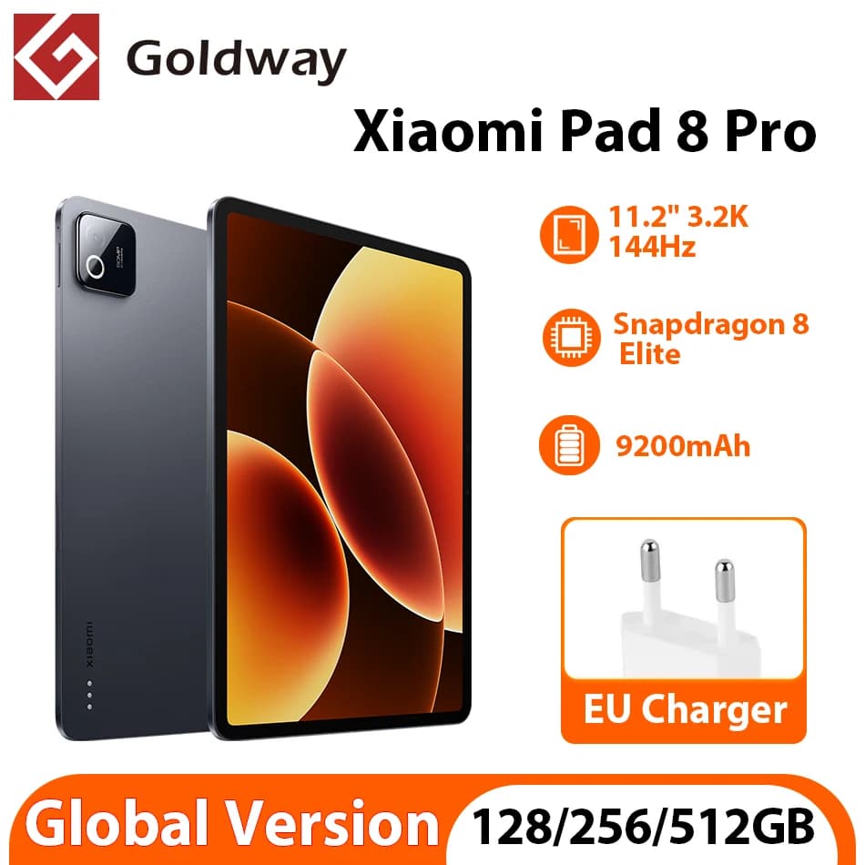 Xiaomi Pad 8 Pro Global Version Snapdragon 8 Elite PC 128GB 256GB 512GB ROM 11.2" 3.2K 144Hz Display 9200mAh Battery Mi Tablet