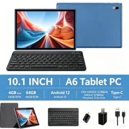 10.1 INCH T10 RAM 4GB ROM 64GB A6 Android 12 Tablet PC CPU UNISOC SC9863A Processor, Octa-Core Cortex-A53 Type-C