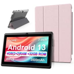 BAKEN 7-inch Tablet (Android 13, Quad-core, 2GB+32GB, Supports 1TB Expansion, WiFi 6, Dual Cameras); Includes Protective Case