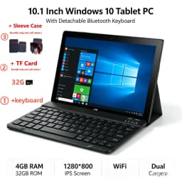New Sales 10.1 INCH 8GBDDR RAM 128GB ROM Tablet PC MLT10W Windows 10 Quad Core HDMI-Compatible 1280*800 IPS Screen