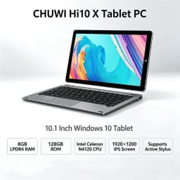 10.1 INCH 8GB LPDDR4 RAM 128GB ROM Windows 10 Intel Celeron N4120 CPU 2.6GHz 1920×1200 IPS Screen 2.4G+5G Dual WIFI