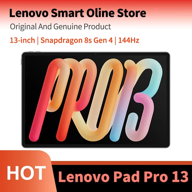 New 2026 Lenovo Xiaoxin Pad Pro 13 13'' LCD Screen 3504*2190 Resolution 10200mAh Snapdragon 8s Gen 4 144Hz 45W TB376FC 3.2K